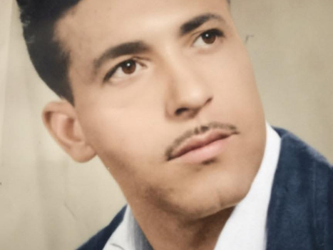 Saïd Bouda. Photographie d'identité colorisée, fournie par la famille